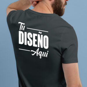 playera manga corta dark heather back mockup cambiar tamaño